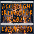 Custom Blue Bay Orange-Black 3D Halloween Pumpkin Spooky Sports Pullover Sweatshirt Hoodie