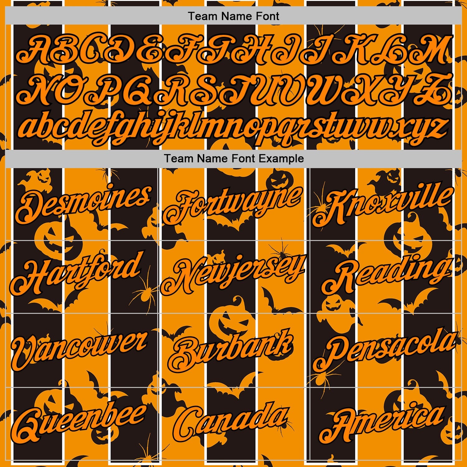 Custom Bay Orange Black 3D Halloween Pumpkin Spooky Stripe Sports Pullover Sweatshirt Hoodie