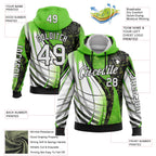Custom Green White-Black 3D Halloween Spooky Sportswear Pullover Sweatshirt Hoodie