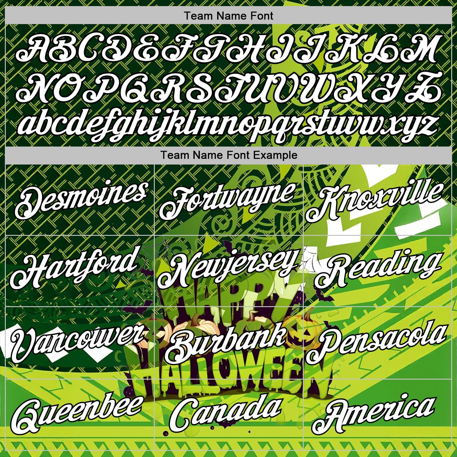 Custom Green White-Black 3D Halloween Spooky Sportswear Pullover Sweatshirt Hoodie