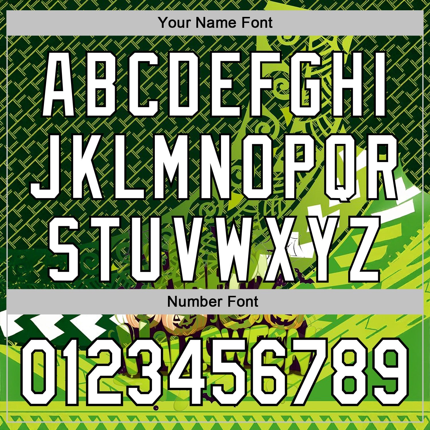 Custom Green White-Black 3D Halloween Spooky Sportswear Pullover Sweatshirt Hoodie