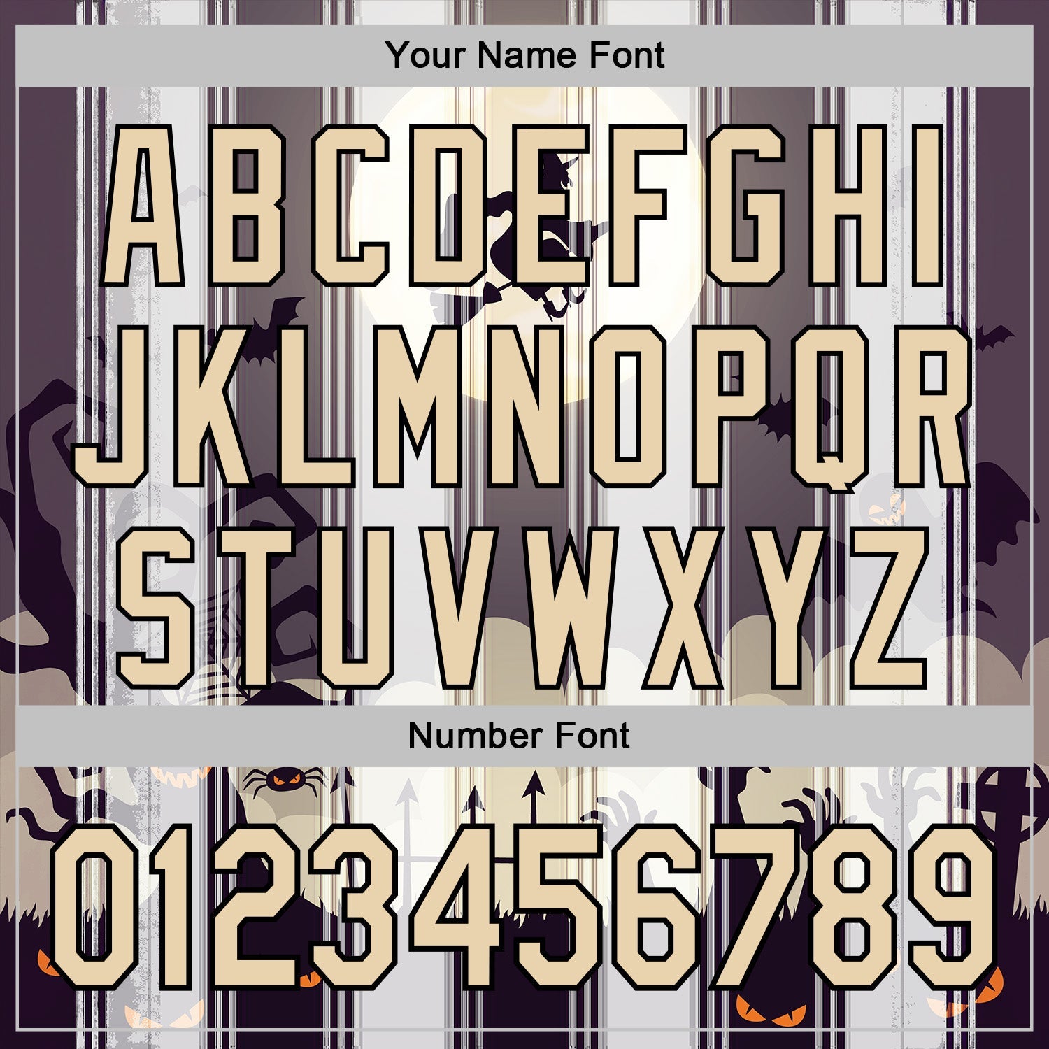 Custom White City Cream-Black 3D Halloween Spooky Sportswear Pullover Sweatshirt Hoodie