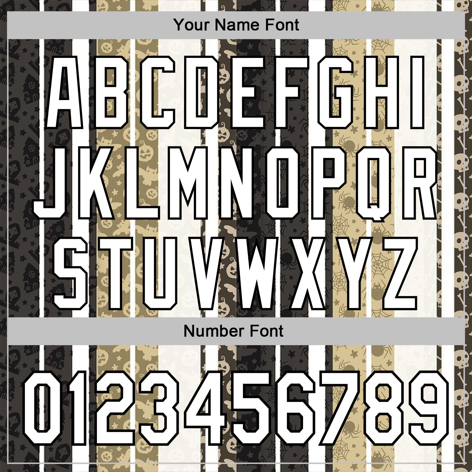 Custom White Black-Cream 3D Halloween Pumpkin Spooky Stripe Sports Pullover Sweatshirt Hoodie