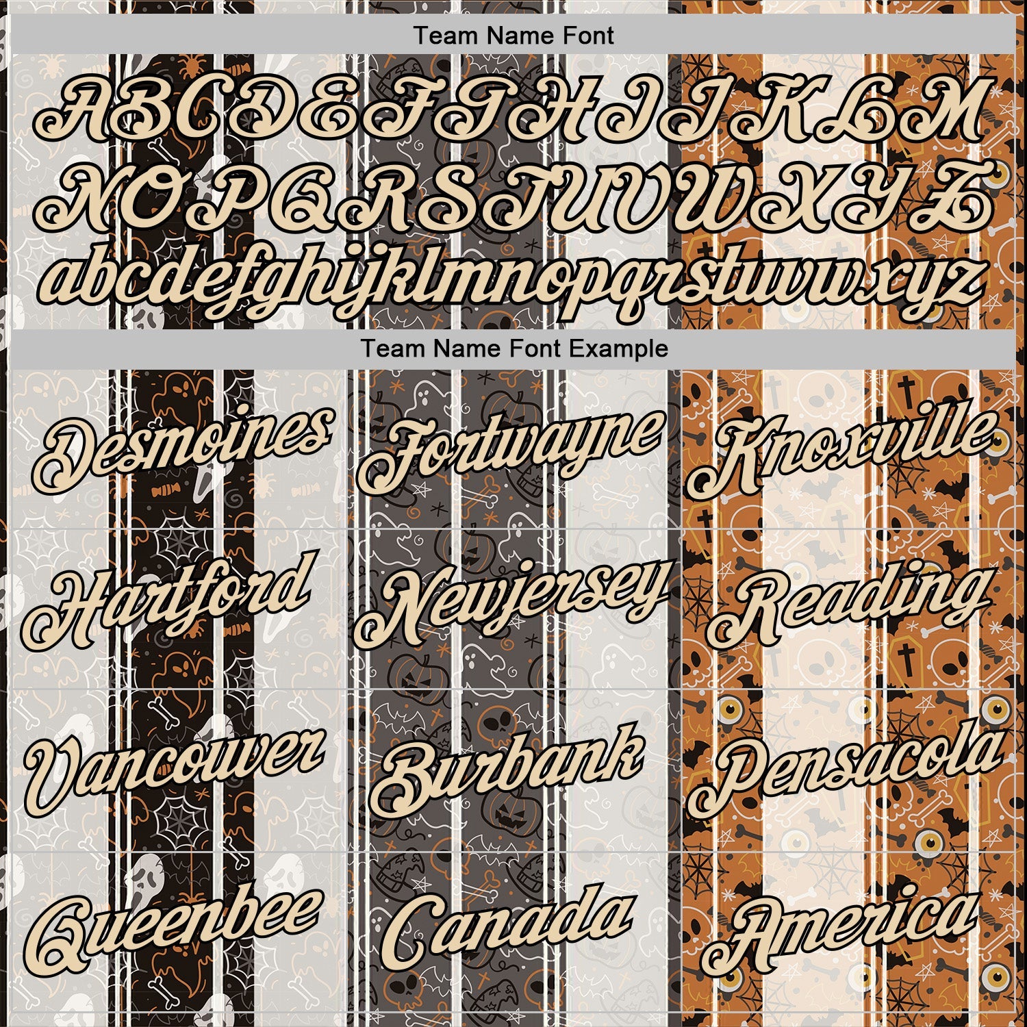 Custom White City Cream Black-Orange 3D Halloween Pumpkin Spooky Stripe Sports Pullover Sweatshirt Hoodie