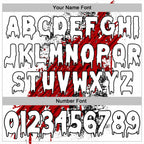 Custom White Red-Black 3D Halloween Creepy Scratch Spooky Sports Pullover Sweatshirt Hoodie