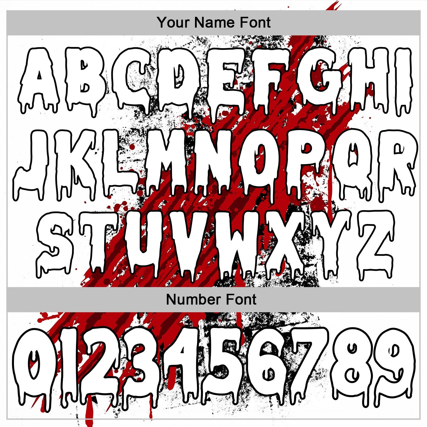 Custom White Red-Black 3D Halloween Creepy Scratch Spooky Sports Pullover Sweatshirt Hoodie