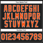 Custom Stitched Black Orange-White 3D Pattern Design Abstract Brush Stroke Sports Pullover Sweatshirt Hoodie