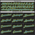 Custom Stitched Black Shadow Blue-Light Yellow 3D Pattern Design Abstract Brush Stroke Sports Pullover Sweatshirt Hoodie