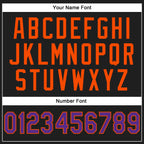 Custom Stitched Black Purple-Orange 3D Pattern Design Abstract Brush Stroke Sports Pullover Sweatshirt Hoodie