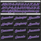 Custom Stitched Black Purple-Gray 3D Pattern Design Abstract Brush Stroke Sports Pullover Sweatshirt Hoodie