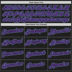 Custom Stitched Black Purple-Light Blue 3D Pattern Design Abstract Brush Stroke Sports Pullover Sweatshirt Hoodie