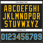 Custom Stitched Black Powder Blue-Gold 3D Pattern Design Abstract Brush Stroke Sports Pullover Sweatshirt Hoodie