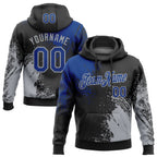 Custom Stitched Black Royal-Gray 3D Pattern Design Abstract Brush Stroke Sports Pullover Sweatshirt Hoodie