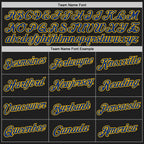 Custom Stitched Black Royal-Gold 3D Pattern Design Abstract Brush Stroke Sports Pullover Sweatshirt Hoodie
