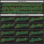 Custom Stitched Black Teal-Yellow 3D Pattern Design Abstract Brush Stroke Sports Pullover Sweatshirt Hoodie