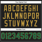 Custom Stitched Black Kelly Green-Old Gold 3D Pattern Design Abstract Brush Stroke Sports Pullover Sweatshirt Hoodie