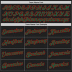 Custom Stitched Black Kelly Green-Red 3D Pattern Design Abstract Brush Stroke Sports Pullover Sweatshirt Hoodie