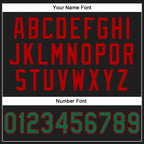 Custom Stitched Black Kelly Green-Red 3D Pattern Design Abstract Brush Stroke Sports Pullover Sweatshirt Hoodie
