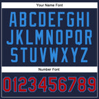 Custom Stitched Navy Red-Powder Blue 3D Pattern Design Abstract Brush Stroke Sports Pullover Sweatshirt Hoodie