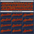 Custom Stitched Navy Red-Gold 3D Pattern Design Abstract Brush Stroke Sports Pullover Sweatshirt Hoodie