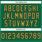 Custom Stitched Kelly Green Old Gold-Black 3D Pattern Design Abstract Brush Stroke Sports Pullover Sweatshirt Hoodie