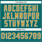 Custom Stitched Teal Old Gold-White 3D Pattern Design Abstract Brush Stroke Sports Pullover Sweatshirt Hoodie