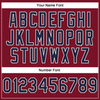 Custom Stitched Crimson Navy-White 3D Pattern Design Abstract Brush Stroke Sports Pullover Sweatshirt Hoodie