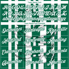 Custom Stitched Kelly Green White 3D Pattern Design Stripe Sports Pullover Sweatshirt Hoodie