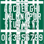 Custom Stitched Kelly Green White 3D Pattern Design Stripe Sports Pullover Sweatshirt Hoodie