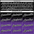 Custom Stitched Black Purple-White 3D Pattern Design Fade Floral Sports Pullover Sweatshirt Hoodie