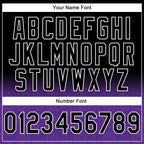 Custom Stitched Black Purple-White 3D Pattern Design Fade Floral Sports Pullover Sweatshirt Hoodie