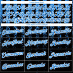 Custom Stitched Black Powder Blue-White 3D Pattern Design Animal Leopard Grunge Art Sports Pullover Sweatshirt Hoodie