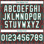 Custom Stitched Black White Kelly Green-Red 3D Pattern Design Geometric Shape Sports Pullover Sweatshirt Hoodie