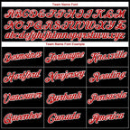 Custom Stitched Black Red-White 3D Pattern Design Line Sports Pullover Sweatshirt Hoodie