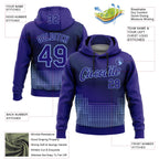 Custom Stitched Dark Purple Light Blue-Navy 3D Pattern Design Modern Polka Dot Sports Pullover Sweatshirt Hoodie