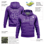 Custom Stitched Purple White 3D Pattern Design Geometric Shape Sports Pullover Sweatshirt Hoodie
