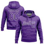 Custom Stitched Purple White 3D Pattern Design Geometric Shape Sports Pullover Sweatshirt Hoodie