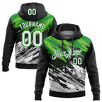 Custom Stitched Black White Grass Green-Gray 3D Pattern Design Splash Sports Pullover Sweatshirt Hoodie