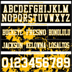 Custom Black White-Gold 3D Pattern Splash Authentic Football Jersey