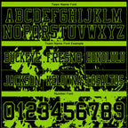 Custom Black Neon Green 3D Pattern Splash Authentic Football Jersey