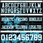 Custom Black White-Panther Blue 3D Pattern Splash Authentic Football Jersey