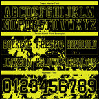 Custom Black Neon Yellow 3D Pattern Splash Authentic Football Jersey