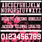 Custom Black White-Neon Pink 3D Pattern Splash Authentic Football Jersey