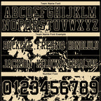 Custom Black Cream 3D Pattern Splash Authentic Football Jersey