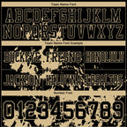 Custom Black Vegas Gold 3D Pattern Splash Authentic Football Jersey