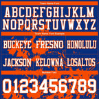 Custom Royal White-Orange 3D Pattern Splash Authentic Football Jersey