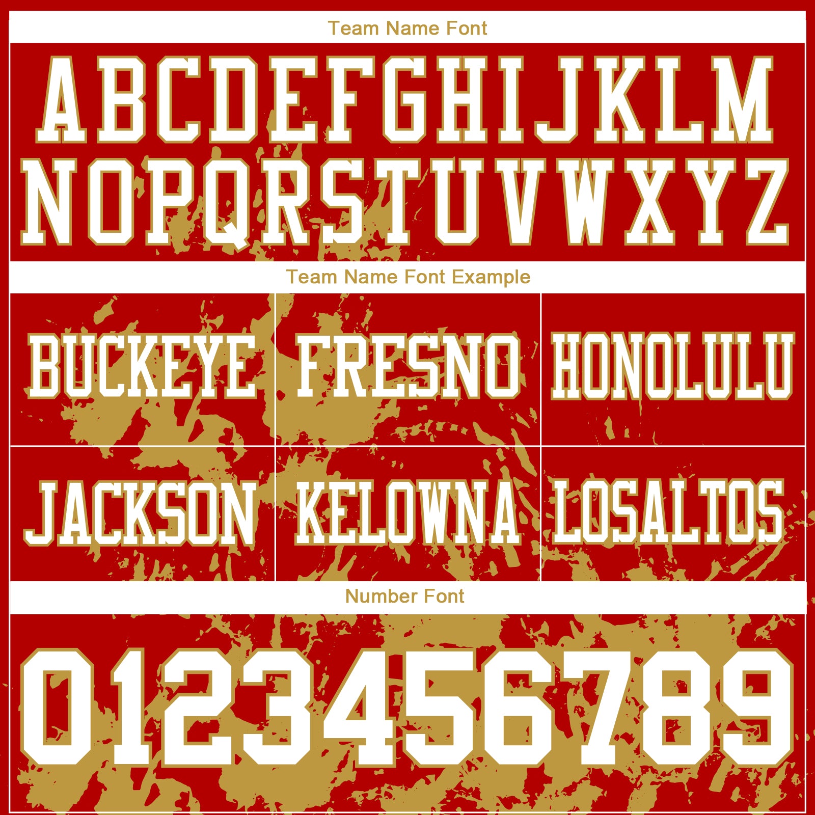 Custom Red White-Old Gold 3D Pattern Splash Authentic Football Jersey