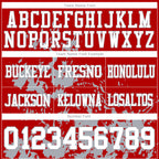 Custom Red White-Gray 3D Pattern Splash Authentic Football Jersey