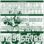 Custom White Green 3D Pattern Splash Authentic Football Jersey