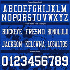 Custom Thunder Blue White-Navy 3D Pattern Splash Authentic Football Jersey